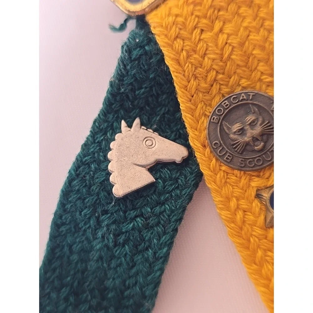 Webelos Ribbon Boy Scouts of America Award Pins Bobcat Gold Arrow Point Vintage